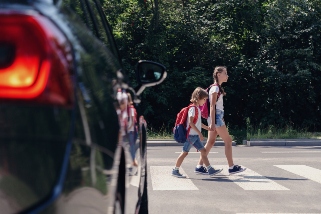 Kids crossing the street